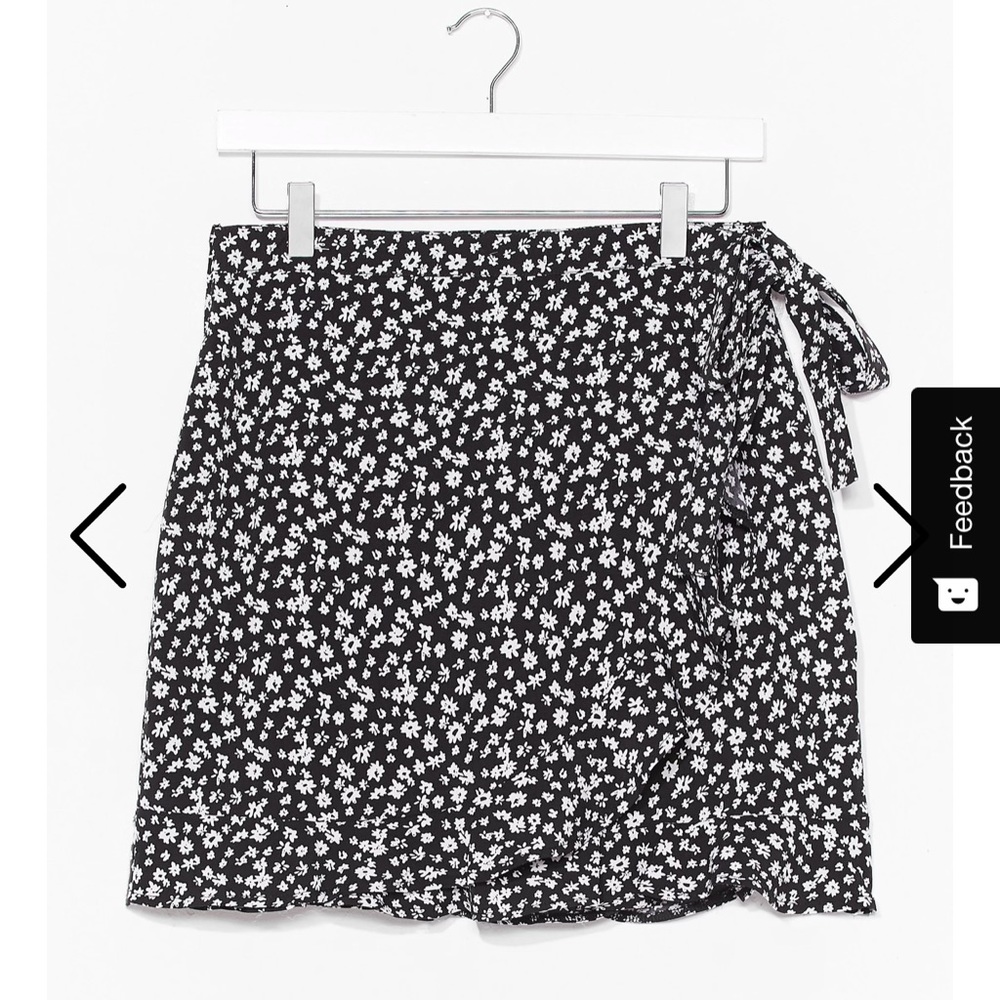 Nastygal Floral Wrap Mini Skirt